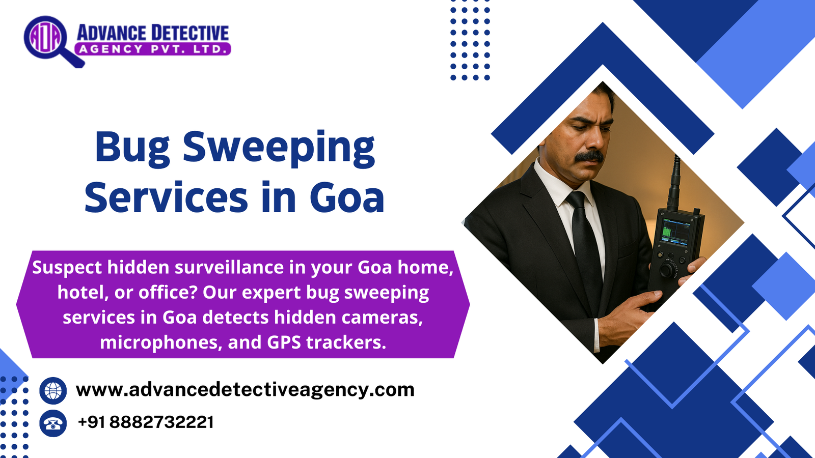 Bug Sweeping Services in Goa | Hidden Camera Detector Experts